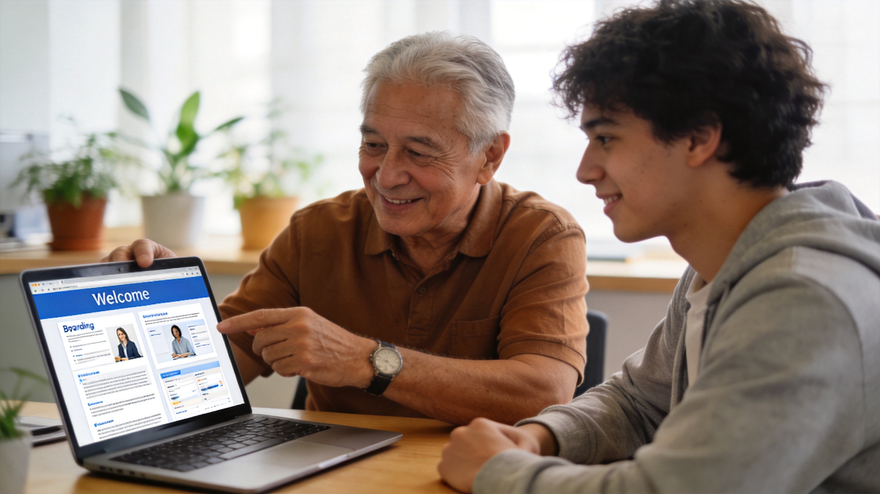 Équipe RH lors d'un onboarding ou d'un entretien annuel — audit IA ressources humaines PME, agence IA Felixia Montpellier : tri de CV, onboarding automatisé et conformité IA Act